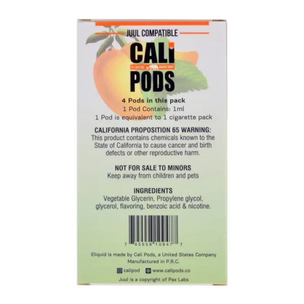 Cali Pods Mango Mint 4 Pods - Image 2